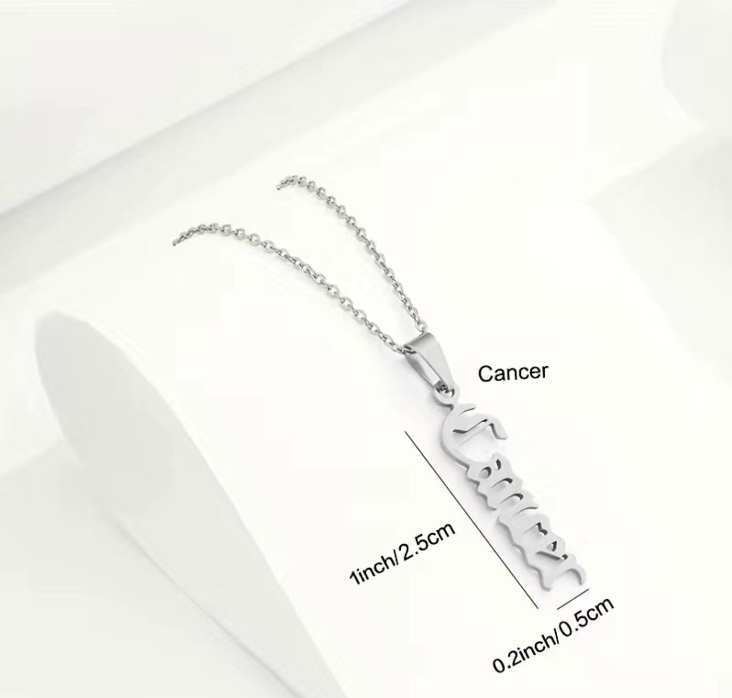 All 12 Zodiac Silver Necklaces- Aries, Taurus, Gemini, Cancer, Leo, Virgo, Libra, Scorpio, Sagittarius, Capricorn, Aquarius, Pisces