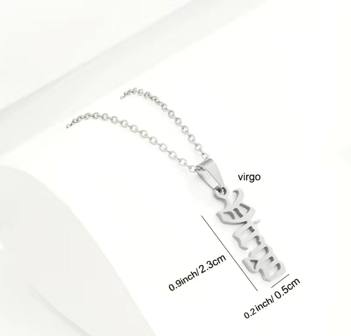All 12 Zodiac Silver Necklaces- Aries, Taurus, Gemini, Cancer, Leo, Virgo, Libra, Scorpio, Sagittarius, Capricorn, Aquarius, Pisces
