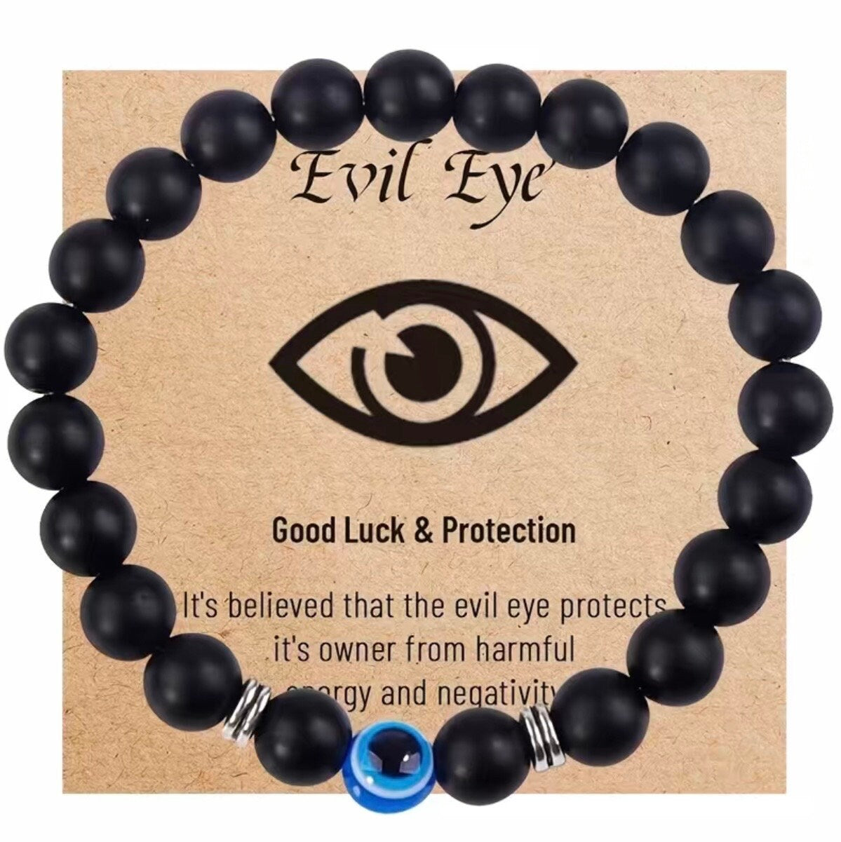 Black Evil Eye Bracelet to Ward Off Negative Energy