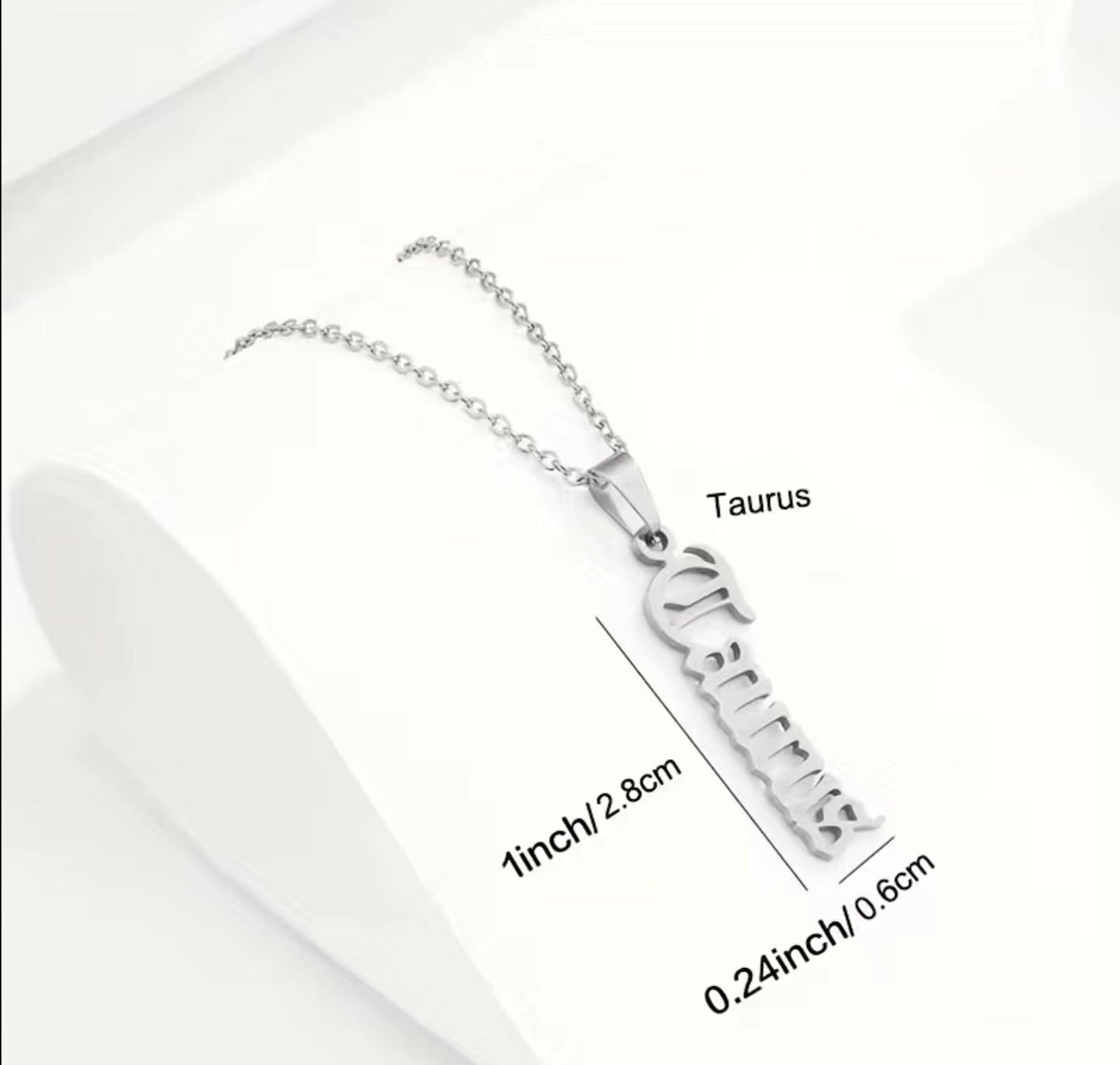 All 12 Zodiac Silver Necklaces- Aries, Taurus, Gemini, Cancer, Leo, Virgo, Libra, Scorpio, Sagittarius, Capricorn, Aquarius, Pisces