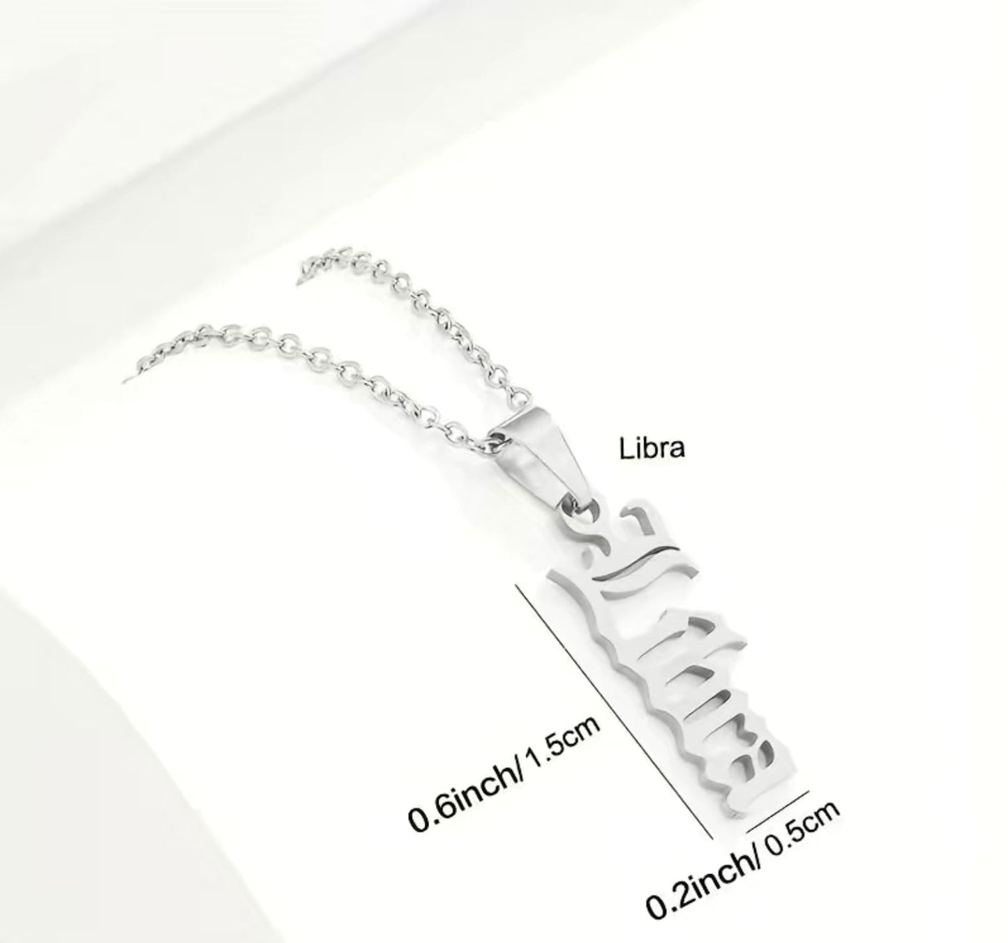All 12 Zodiac Silver Necklaces- Aries, Taurus, Gemini, Cancer, Leo, Virgo, Libra, Scorpio, Sagittarius, Capricorn, Aquarius, Pisces