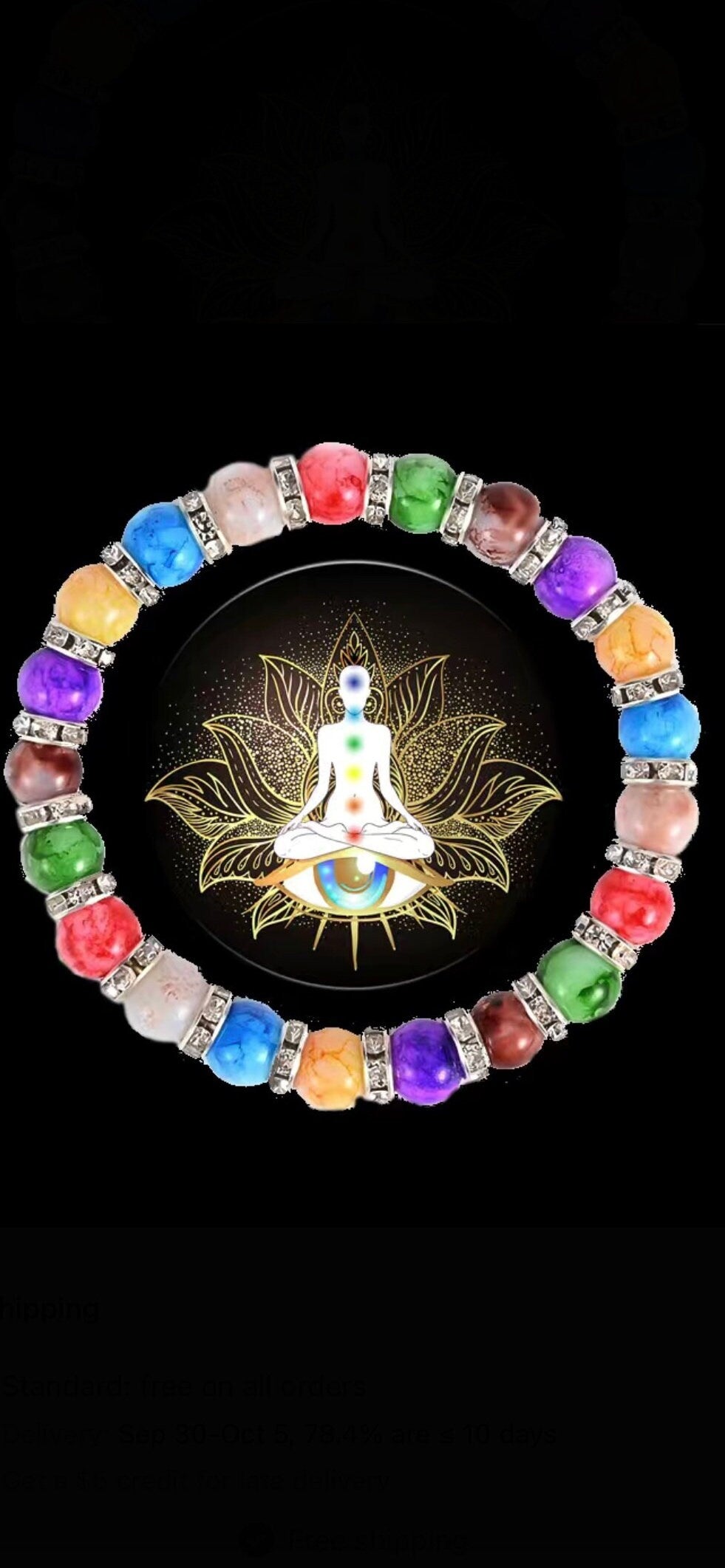 7 Chakra Colorful Beaded Bracelet for Inner Peace, Reiki, and Yoga