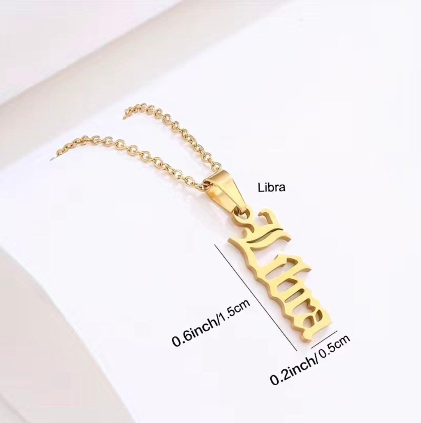 All 12 Zodiac Gold Necklaces- Aries, Taurus, Gemini, Cancer, Leo, Virgo, Libra, Scorpio, Sagittarius, Capricorn, Aquarius, Pisces
